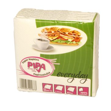  Szalvéta PIPA Everyday 32x33cm -1 rtg.1/4 hajt. - 80 lap / csom.- hófehér - 00341A-30