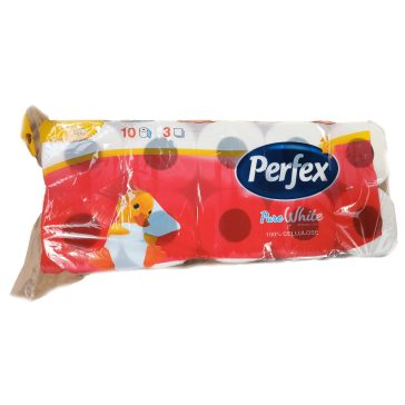 Perfex Pure White Toalettpapír - 3 rétegű, 10 tekercs