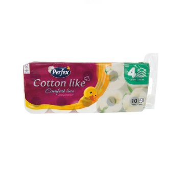   Perfex Cotton Comfort Line Toalettpapír - 4 rétegű, 10 tekercs
