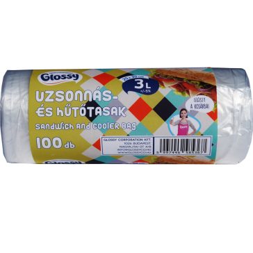 Glossy Uzsonnás- és hűtőtasak - 3 liter, 100 db