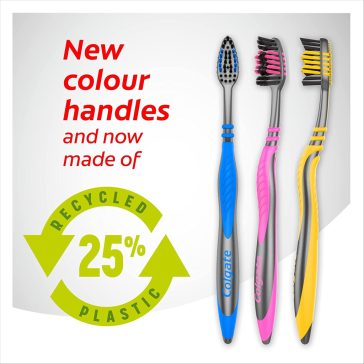 Colgate Zig Zag Charcoal Medium fogkefe