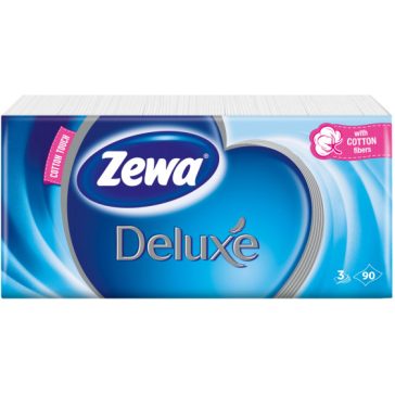   Zewa Deluxe Original illatmentes papírzsebkendő - 3 rétegű, 90 db