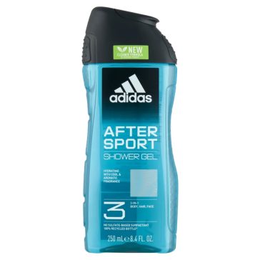   Adidas After Sport, hűsítő 3in1 férfi tusfürdő - 250 ml