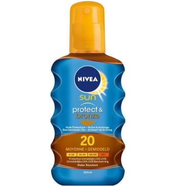   Nivea Sun Protect & Bronze napozó spray SPF 20 - 200 ml - Napolaj