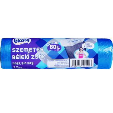 Glossy Szemetes bélelő zsák - 60 liter, 15 db