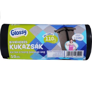   Glossy Bivalyerős kukazsák, újrahasznosított - 110 liter, 10 db