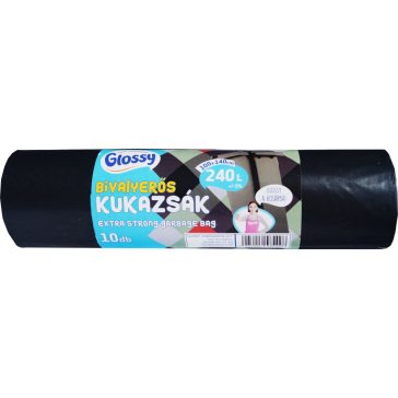   Glossy Bivalyerős kukazsák, újrahasznosított - 240 liter 10 db