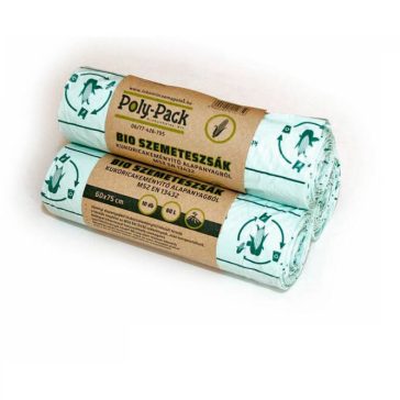  Poly-Pack Lebomló szemeteszsák kukoricakeményítőből - 60 liter, 10 db