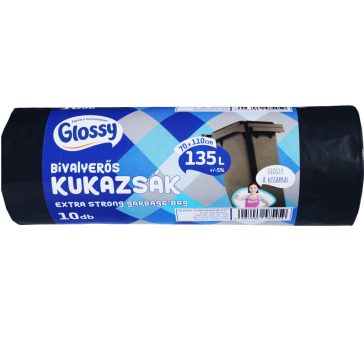 Glossy Bivalyerős kukazsák - 135 liter, 10 db