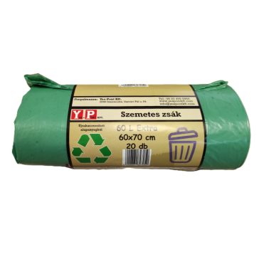 YES Zöld extra szemeteszsák - 60 liter, 20 db