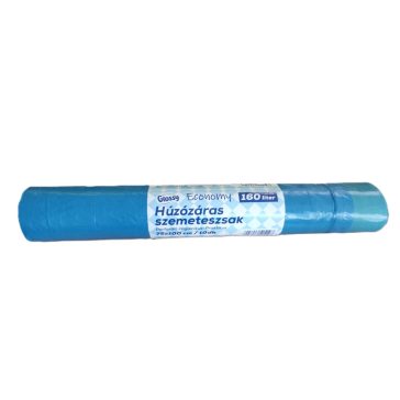 Glossy Economy húzózáras szemeteszsák - 160 liter, 10 db